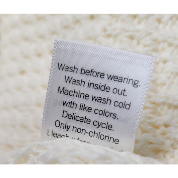 Sonoma Sweater Mens XXL Cream Ivory Cable Knit Pullover Crewneck Long Sleeves - Picture 14 of 16